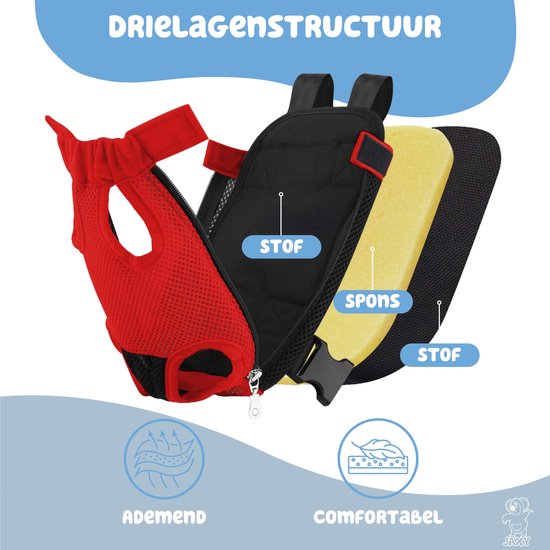 JAXY Draagtas Hond - Hondenrugzak - Hondendraagtas - Hondentas - Honden Draagtas - Draagzak Hond Tot 5.4 kg (Paars, Large