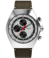 Timex Legacy Tonneau Chrono TW2W50100 Horloge - Leer - Bruin - Ø 42 mm