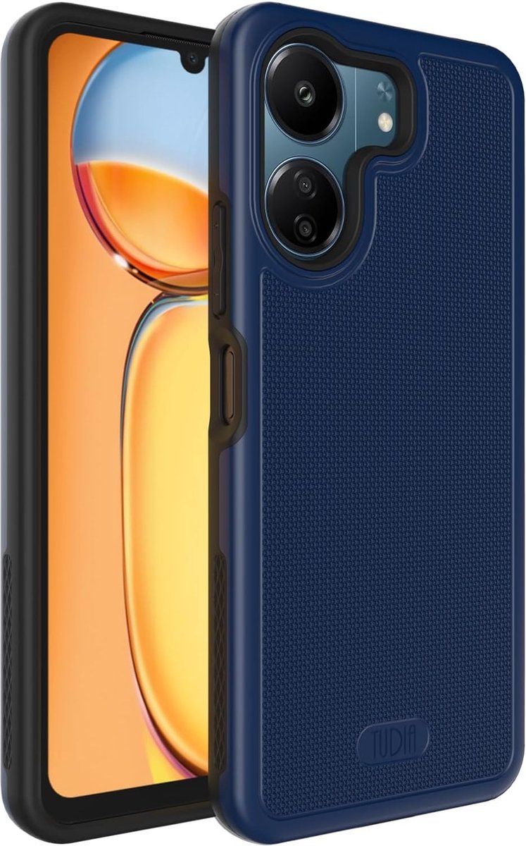 TUDIA MergeGrip Hoesje voor Redmi 13C 4G Donkerblauw