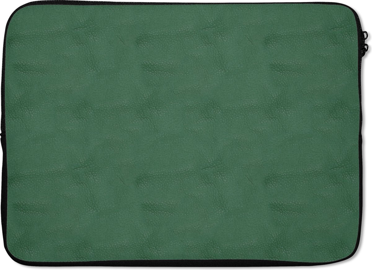 Laptophoes - Leer print - Groen - Dier - Laptop - Laptopcase - Laptop accesoires - 14 Inch