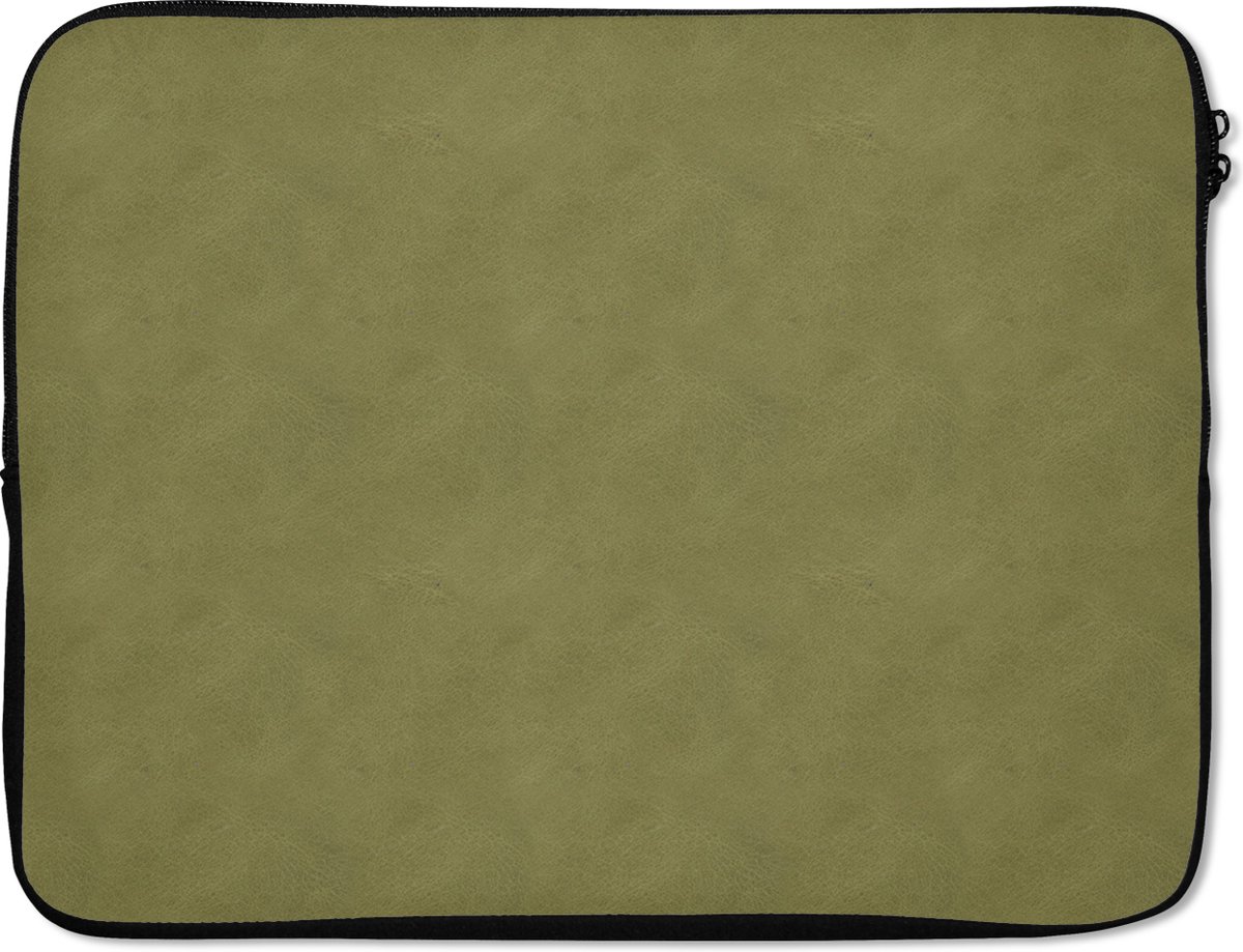 Laptophoes - Leer print - Groen - Dierenhuid - Laptop - 15 6 Inch - Laptop sleeve