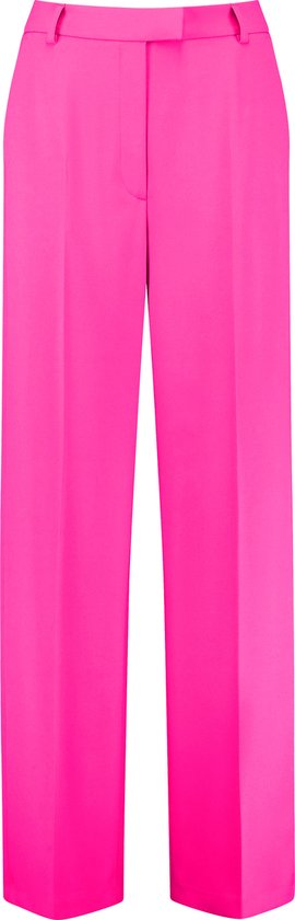 TAIFUN Dames Elegante broek met wijde pijpen Magenta 34 bol