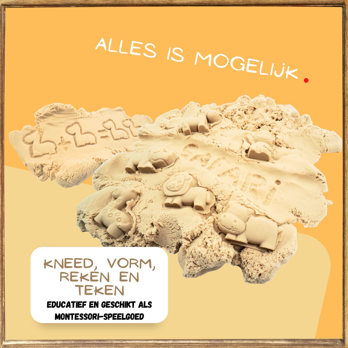 Sand Mania® kinetisch zand - 3 KG Navulling Beige / Naturel - Sensorisch Speelzand voor Kinderen — afbeelding 2