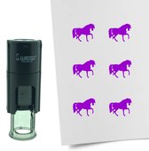 CombiCraft Stempel Paard 10mm rond - paarse inkt
