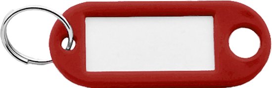 Étiquettes clés rouge foncé - 100 pièces