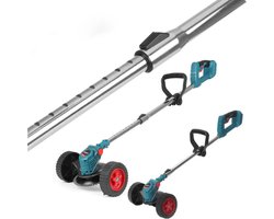 MKSS® Zweefmaaier - Bosmaaier Electrisch - Grastrimmer met Accu - Grasmaaier - Handmaaier met Wielen - Licht Blauw