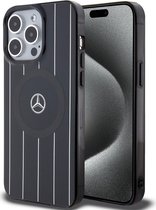 iPhone 15 Pro Backcase hoesje - Mercedes-Benz - Effen Zwart - Kunststof