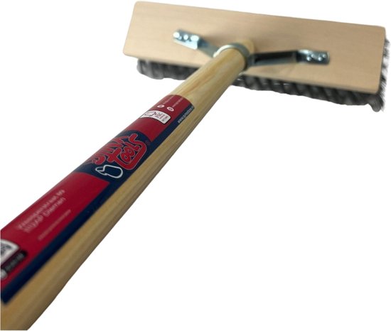 Synx Tools Staaldraad bezem - Bezems - Buitenbezem - staaldraad - Schrobbezem - bezem met Steel 150 cm van Synx Tools — afbeelding 4