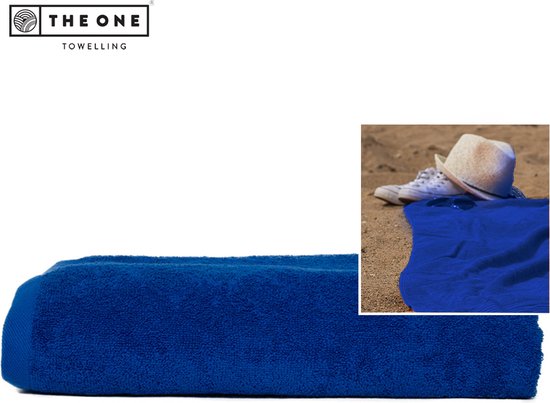 The One Towelling Classic Supersize strandlaken - Extra grote handdoek - 100% Gekamd katoen - 100 x 210 cm - Koningsblauw