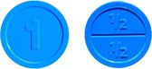 Neutrale Ø29mm ronde breekmunten - 100 stuks - Blauw