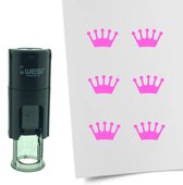 CombiCraft Stempel Kroon 10mm rond - roze inkt