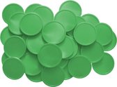 CombiCraft blanco biologisch afbreekbare consumptiemunten groen met diameter van 29mm - gemaakt van aardappelzetmeel - verpakking 100 stuks