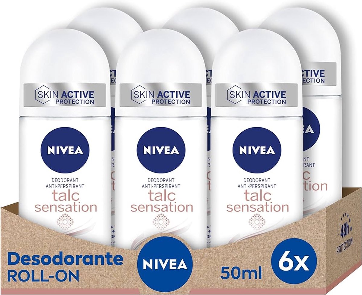 Goedkoopste Nivea Talc Sensation Roll-On Deodorant - 6 x 50 ml