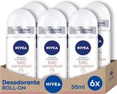 Nivea Talc Sensation Roll-On Deodorant - 6 x 50 ml