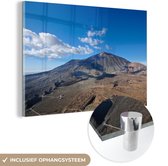 MuchoWow® Glasschilderij 60x40 cm - Schilderij acrylglas - Een uitzicht over het nationaal park Teide Tenerife Spanje - Foto op glas - Schilderijen