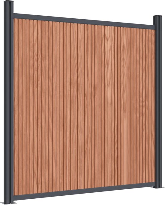 vidaXL-Panneau de clôture-353x186-cm- HKC-marron
