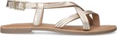 Sacha - Dames - Gouden sandalen met gekruiste bandjes - Maat 38