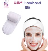 S4D® - Haarband - Hoofdband - Gezichtsverzorging - Verstelbaar - Headband - Make-up accessoires - Wit