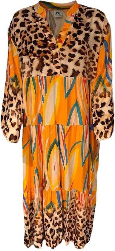 La Pèra Robes pour femme - Robes d'été pour femme - Robe de plage - Imprimé Tigre - Oranje - Coloré - Viscose - Taille Unique
