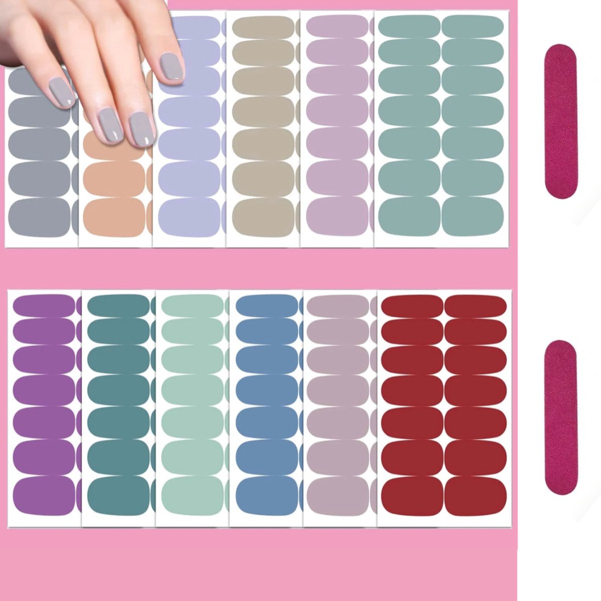 Goedkoopste GUAPÀ® Nagelstickers & Nail wraps - Nail Art - Nagel Folie - Diverse kleuren Nail Wrap - 12 Vellen Nagelstickers Pastel | Nail Wraps Stickers | 12 Pastel nagel wrap stickers