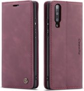 CaseMe Book Case - Geschikt voor Samsung Galaxy A70 Hoesje - Bordeaux