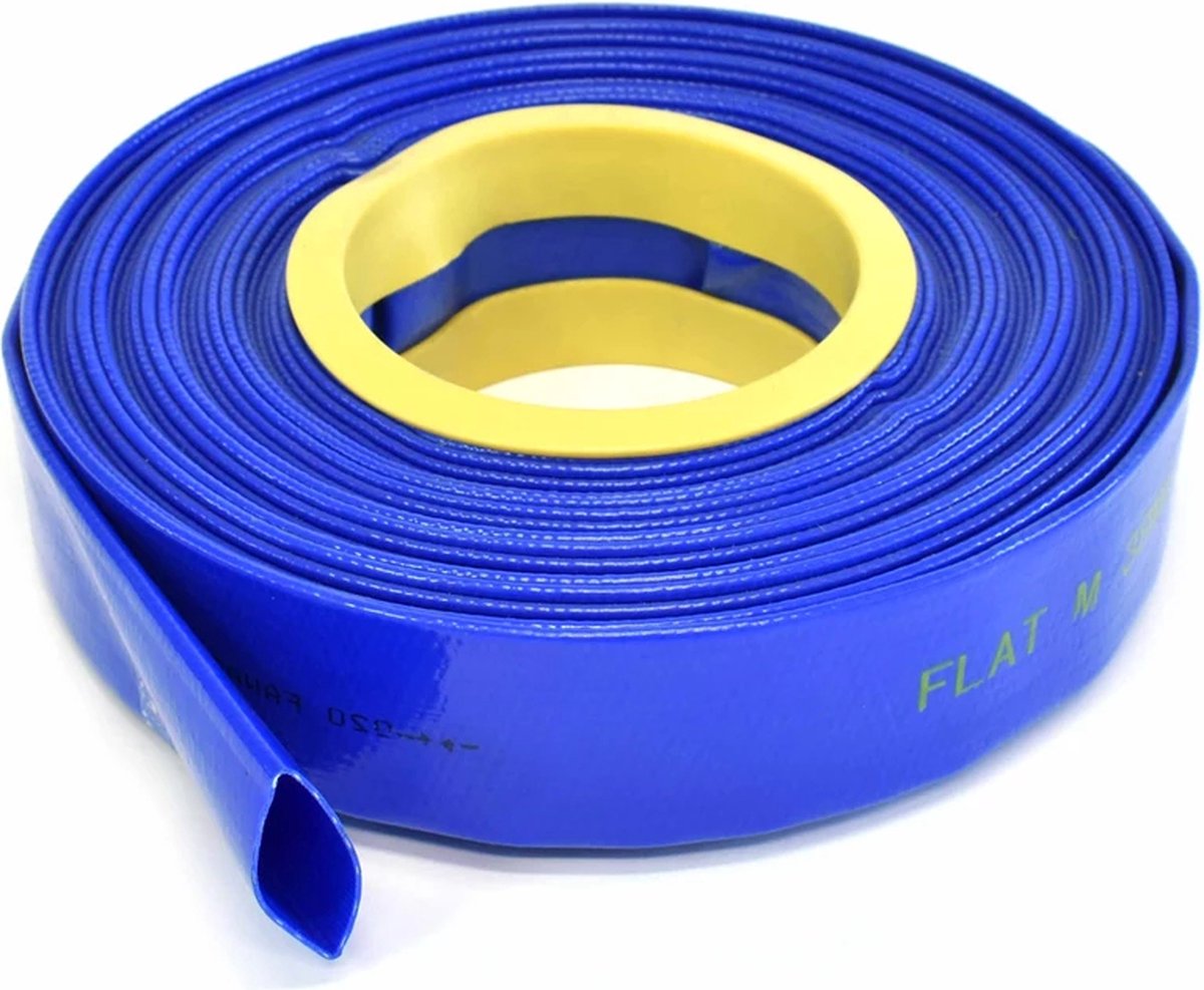 Alfaflat M - platoprolbare - waterslang - diam. 1" - 25 mm - kleur blauw - werkdruk 7 bar - rol = 50 mtr. - afname per volle rol