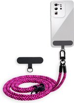 Cadorabo mobiele telefoonketting geschikt voor LG OPTIMUS F5 / LUCID 2 in ROZE met verstelbaar riemkoord om om je nek te hangen