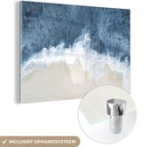 MuchoWow® Glasschilderij 120x80 cm - Schilderij acrylglas - Strand - Zee - Water - Natuur - Foto op glas - Schilderijen