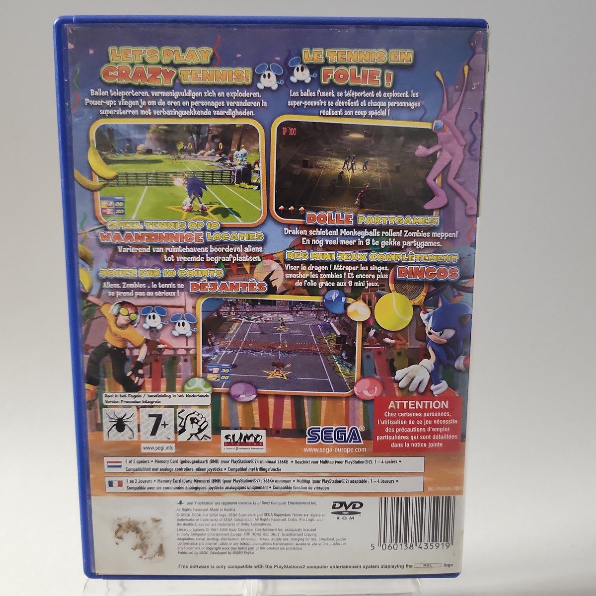 Jeu Sony PlayStation 2 Sega Superstars tennis complet avec notice PS2