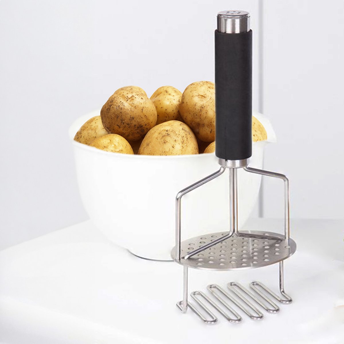 YUGN Aardappelstamper - Aardappelstamper Pureestamper Aardappelpuree Tool Aardappel Masher Aardappelstamp Machine Aardappel Prakker - eBook toegang - Cadeautip