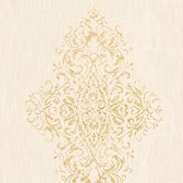 Barok behang Profhome 319452-GU textiel behang licht gestructureerd in barok stijl mat crème goud 5,33 m2