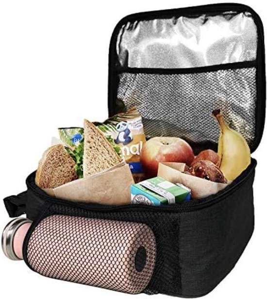Geïsoleerde Lunchtas Voor Volwassenen - Grote Capaciteit En Duurzaamheid Zwart