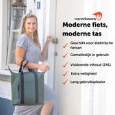 New Looxs Odense Kota - Enkele Fietstas voor Dames - Afneembare Shopper met Rits - Ideaal als Boodschappentas - Stevig en Vormvast - 24 Liter - Zwart