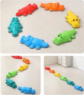 Speelgoed Balansstenen - Stepping Stones - 6 stuks - Luxe Uitgave Krokodil Stapelbare - Balans Stapstenen - Stimuleert motoriek - Felle kleuren