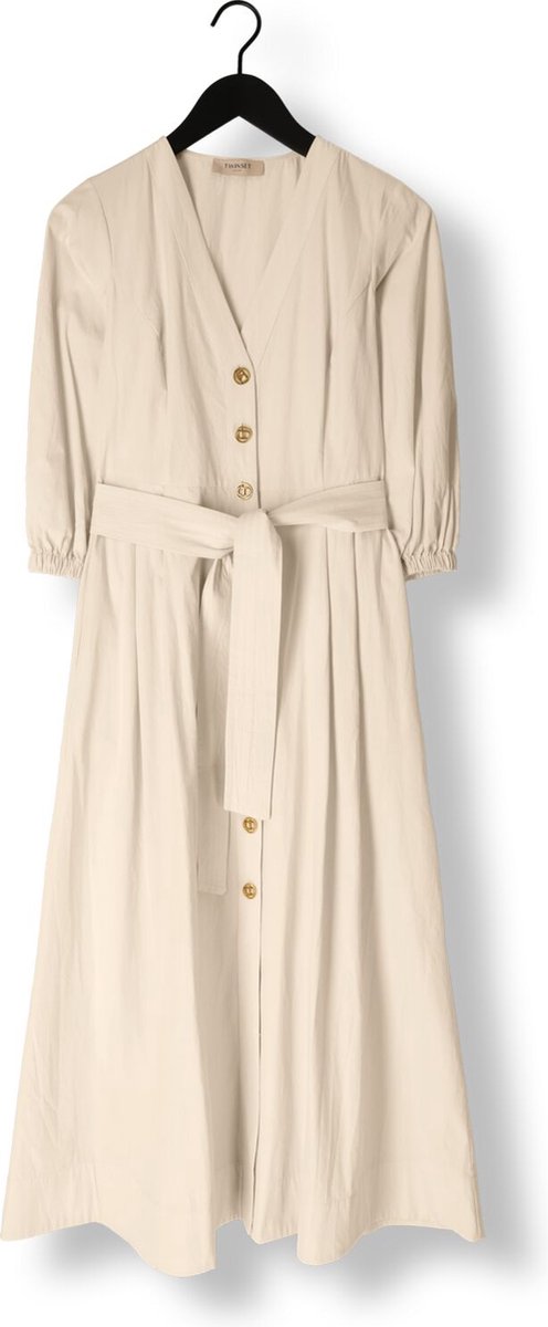 Twinset Milano Woven Dress Jurken Dames - Kleedje - Rok - Jurk - Gebroken wit - Maat 38