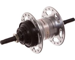 Shimano Achternaaf met 3 versnellingen en rollerbrake - 36 spaaks - Zilver - Staal