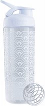 BlenderBottle™ SIGNATURE SLEEK Wit Clamshell met oog  - Eiwitshaker / Bidon / Shakebeker - 820 ml