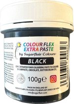 Sugarflair Colourflex Extra Paste Voedingskleurstof - Pasta - Zwart - 100g
