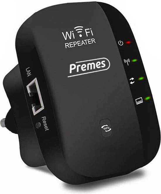 Foto: Premes wifi versterker stopcontact met internet kabel nederlandse handleiding draadloos wifi repeater wifi booster