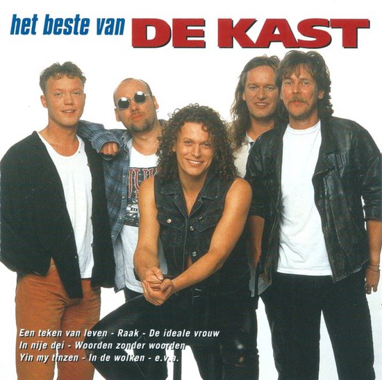 Vijf mannen van De Kast poseren voor de albumhoes van 'het beste van De Kast'.