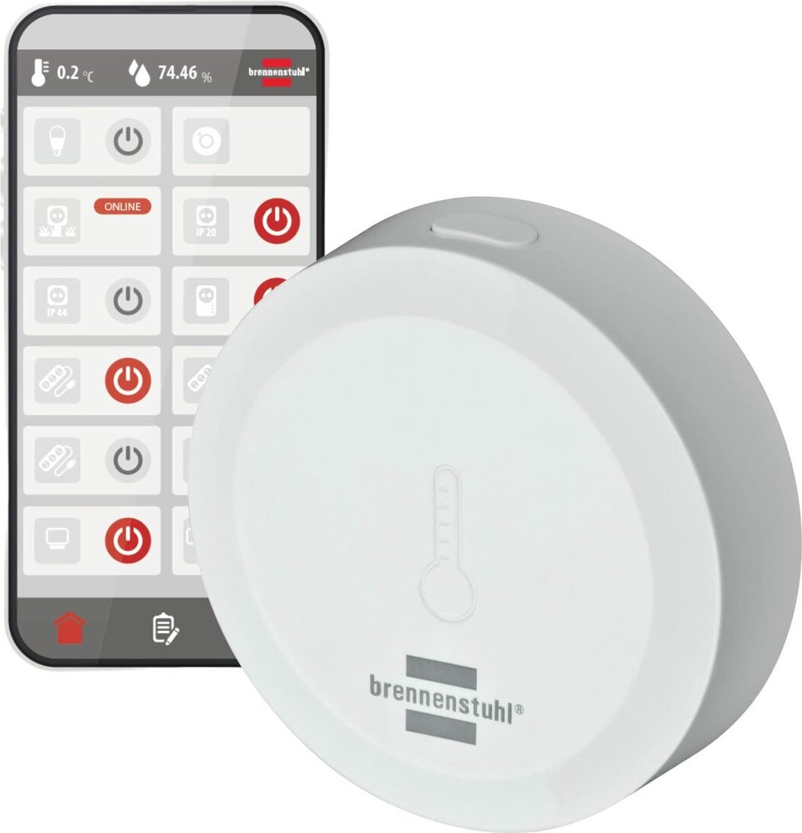 Brennenstuhl 1293920 ®connect Zigbee Temperatuur- En Vochtigheidssensor Tfs Cz 01 (slimme Temperatuur- En Vochtigheidsmeter)