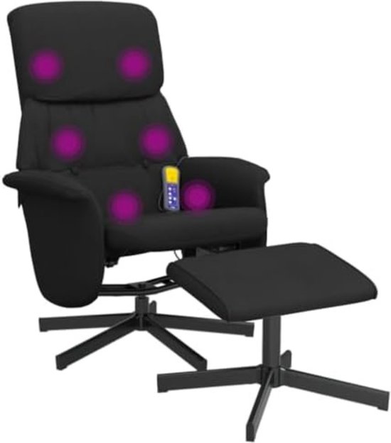 Massage stoel 49 x 32 x 36 cm zwart bol