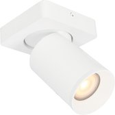 Plafondlamp Mega 1L Wit - excl. 1x GU10 lichtbron - IP54 - Dimbaar > spots verlichting led wit | opbouwspot led wit | plafondlamp wit | badkamerlamp wit | spot badkamer wit | opbouwspot badkamer wit | spotje led wit