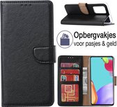 Samsung Galaxy A55 Hoesje - boek hoesje - Galaxy A55 Book Case portemonnee wallet case - Zwart - EPICMOBILE