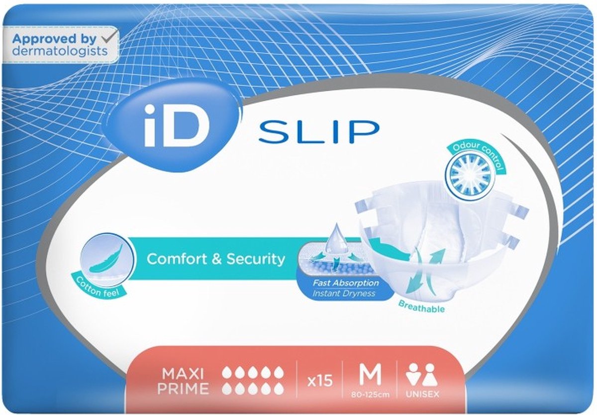 Goedkoopste ID Expert Slip Maxi Prime Medium - 6 pakken van 15 stuks