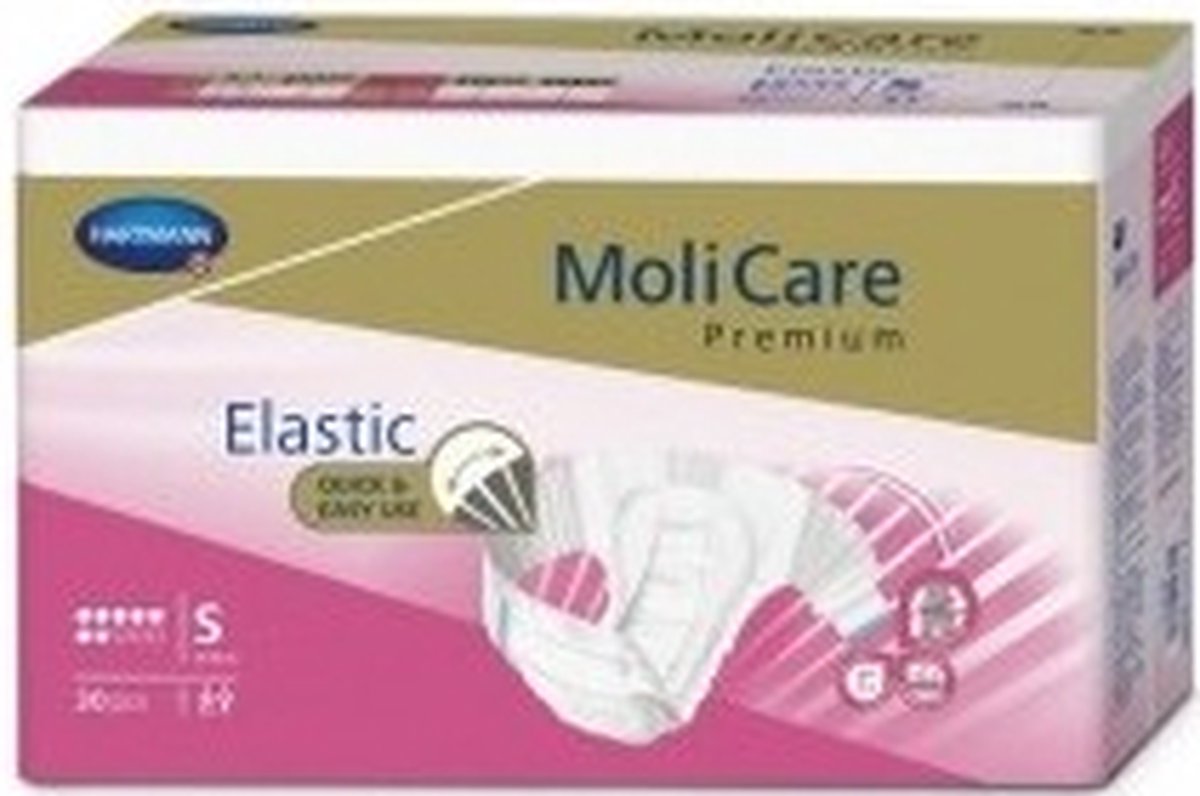 Goedkoopste Molicare Premium Slip Elastic 7 druppels Small - 3 pakken van 30 stuks