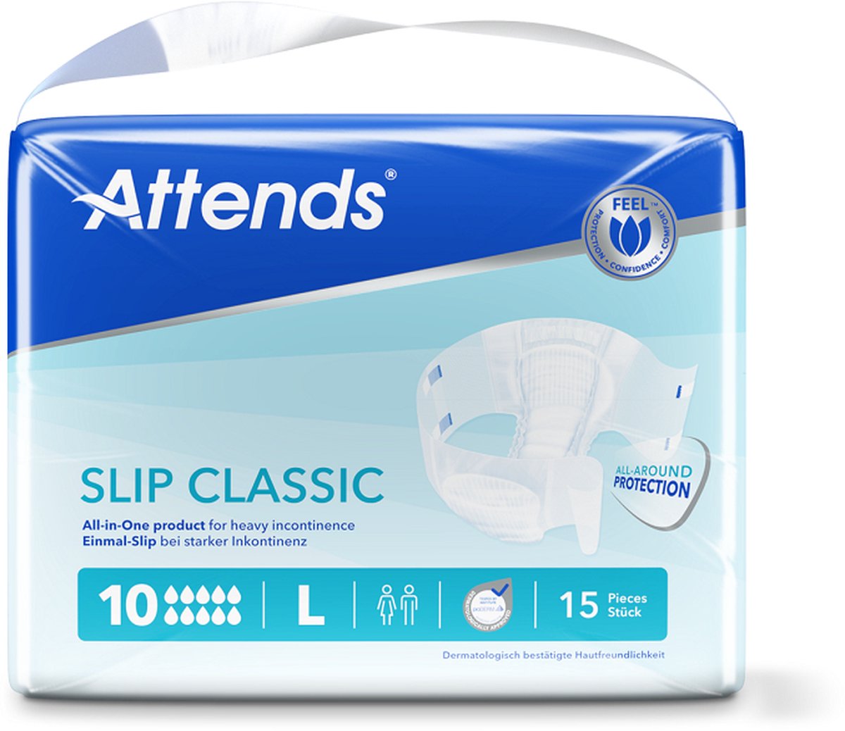 Goedkoopste Attends Slip Classic 10 Large - 4 pakken van 15 stuks