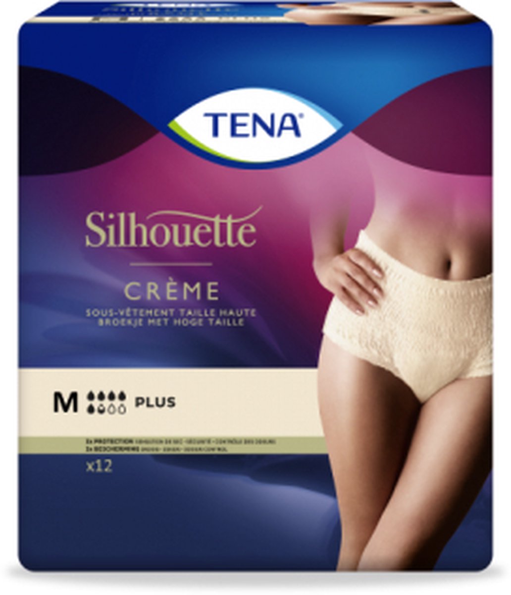 Goedkoopste Tena Silhouette Plus Crème Medium - 8 pakken van 12 stuks