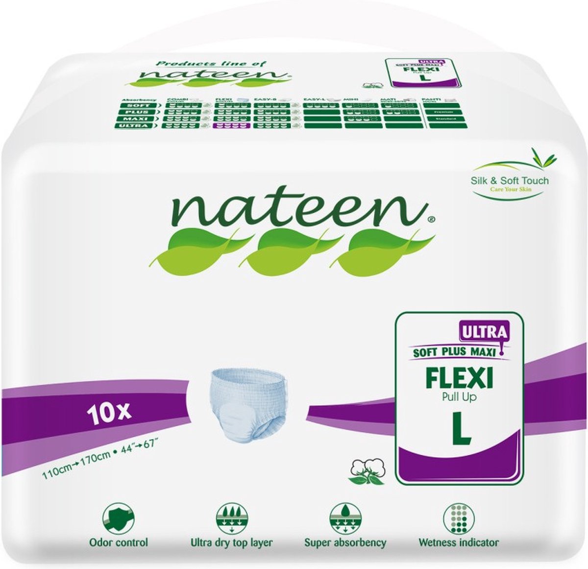 Goedkoopste Incontinentiebroekjes Nateen Flexi Ultra Large - 1 pak van 10 stuks