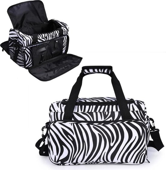MKSS® Luxe Kapperstas - Kapperskoffer - Barber Accessoires - voor Gehele Kappersset - Zebra Print